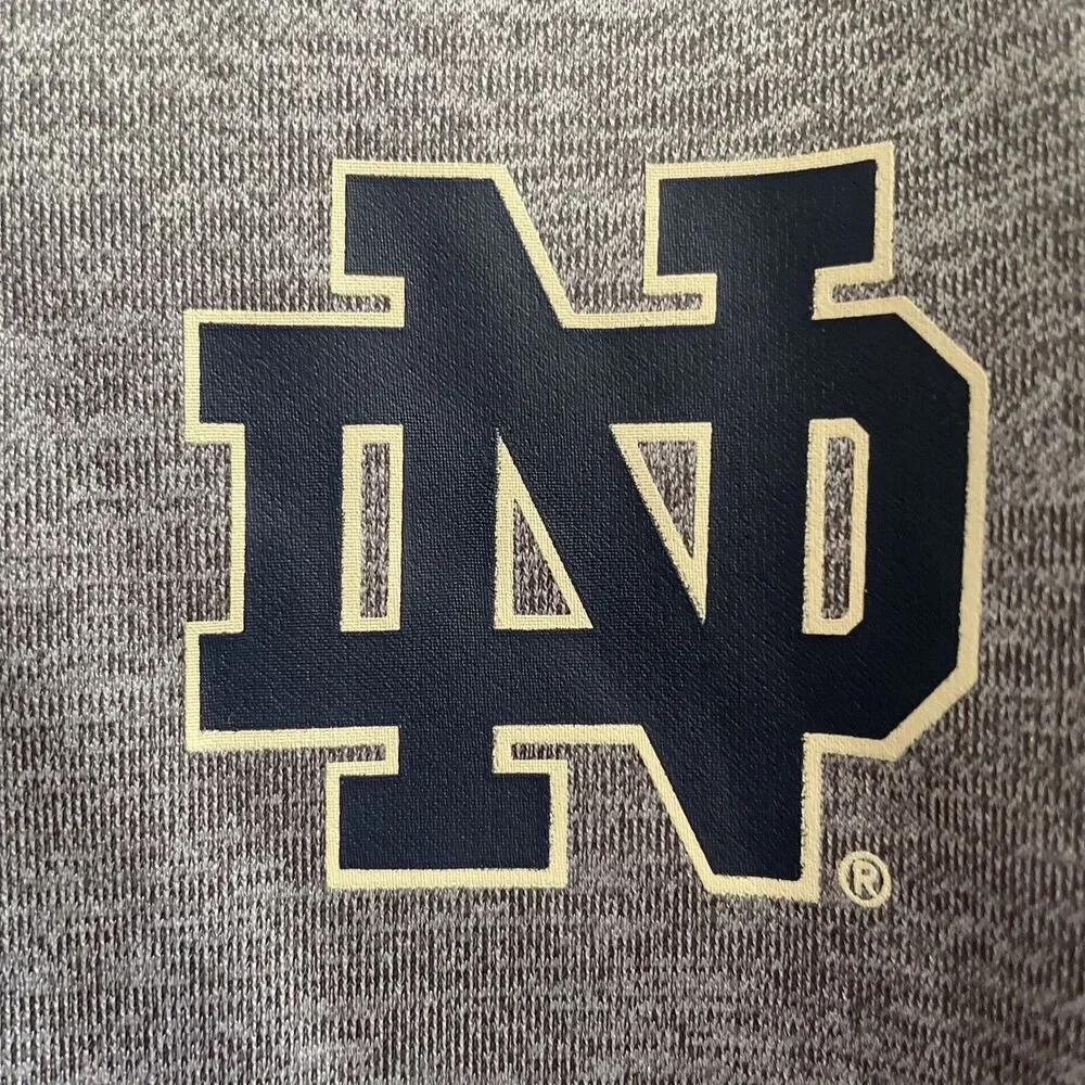 Coliseum Men’s Notre Dame Quarter Zip‎ Balayage Gray Sweatshirt Large